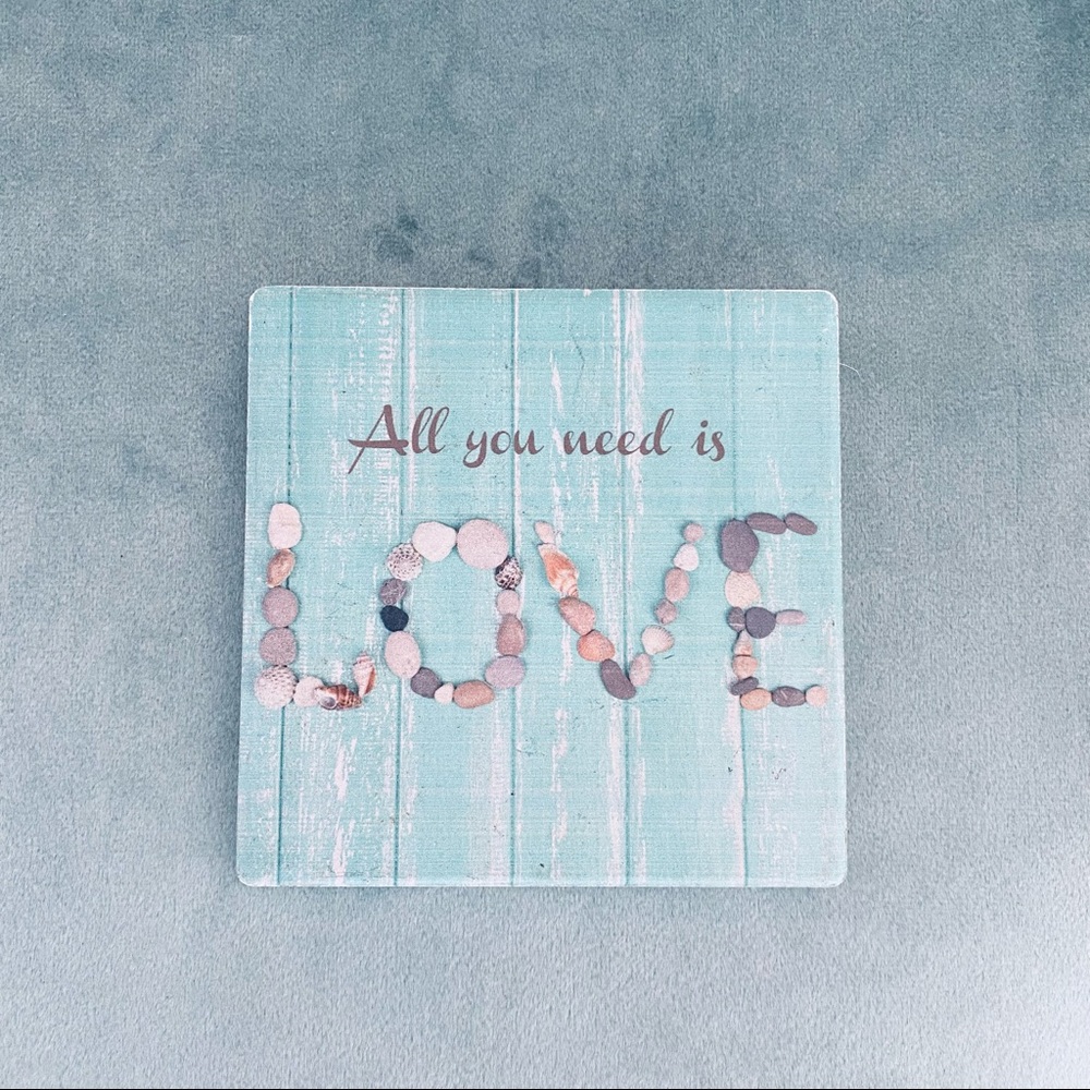 All You Need Is Love Beach Shell coaster